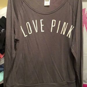 PINK Victoria secret grey shirt